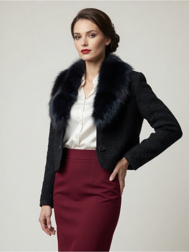Pam Stewart Mink Fur Collar Vintage Jacket 50s-60s Vintage